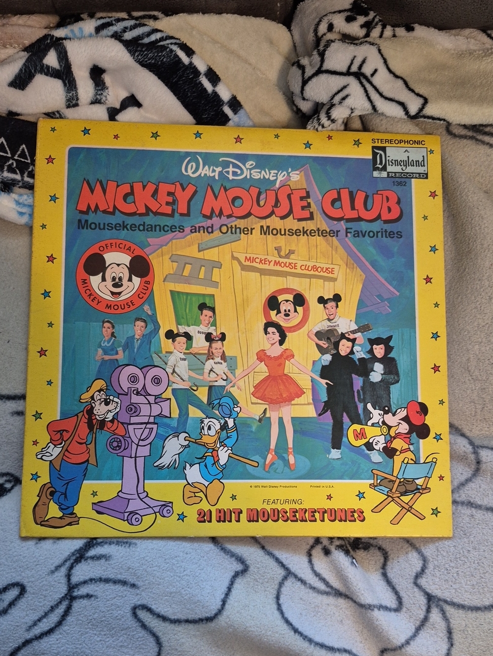 Walt Disney Mickey Mouse Club Vinyl Record - Bright Yellow Cover